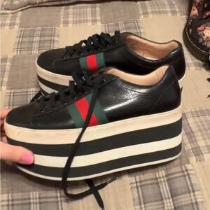 Gucci Women's Black Platform Sneakers